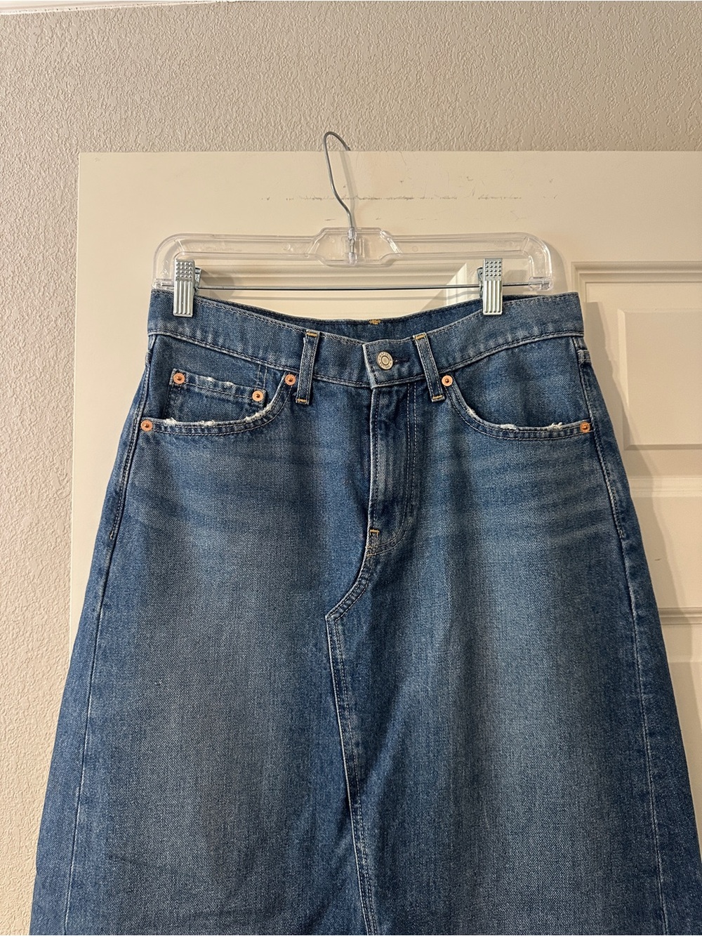 GAP Blue Denim Maxi Skirt Size 6 - Picture 6 of 10
